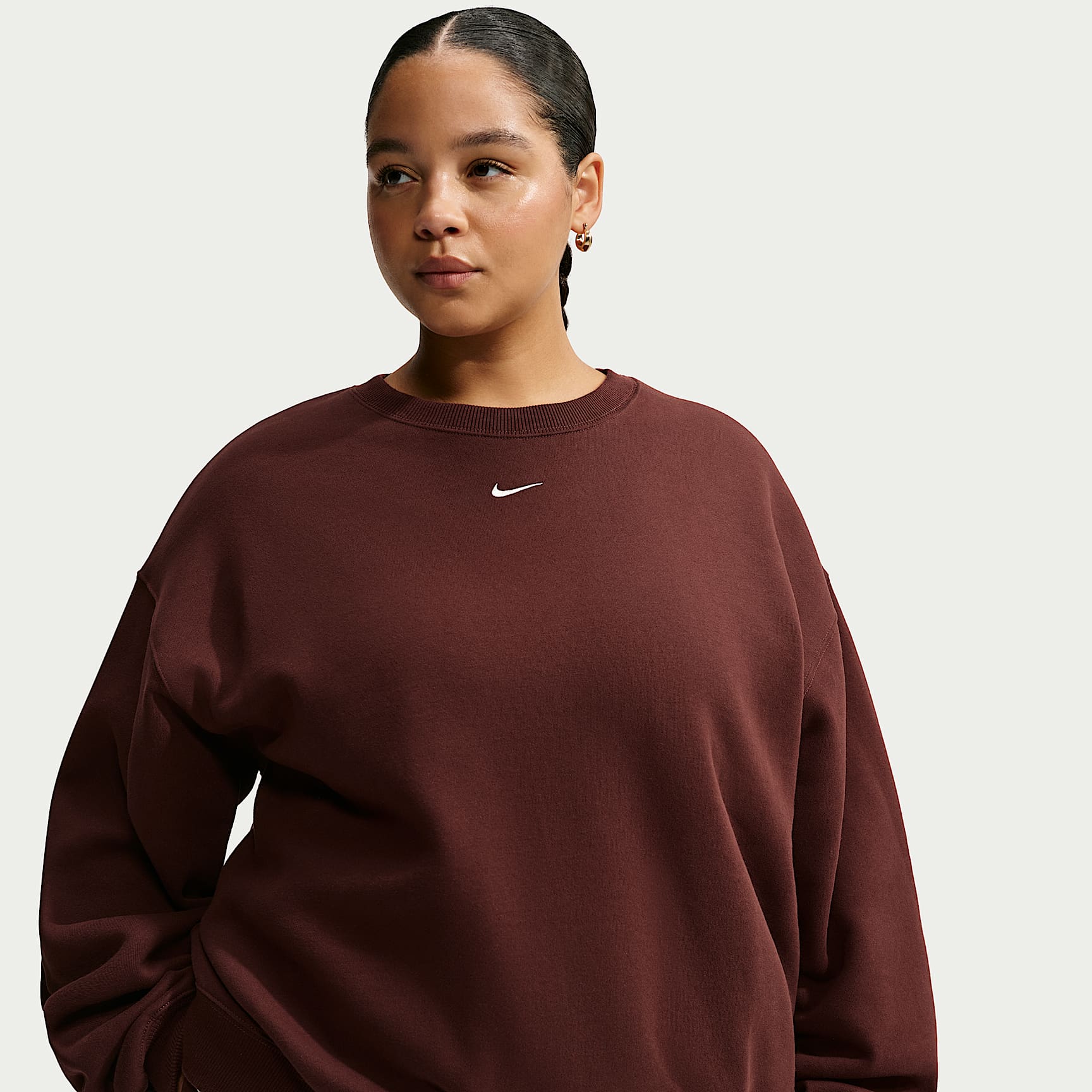 NIKE×POCARI SWEAT ジャージポリエステル100%上下セット Nike Studio Fleece Medium Weight Women's Oversized Crew-Neck